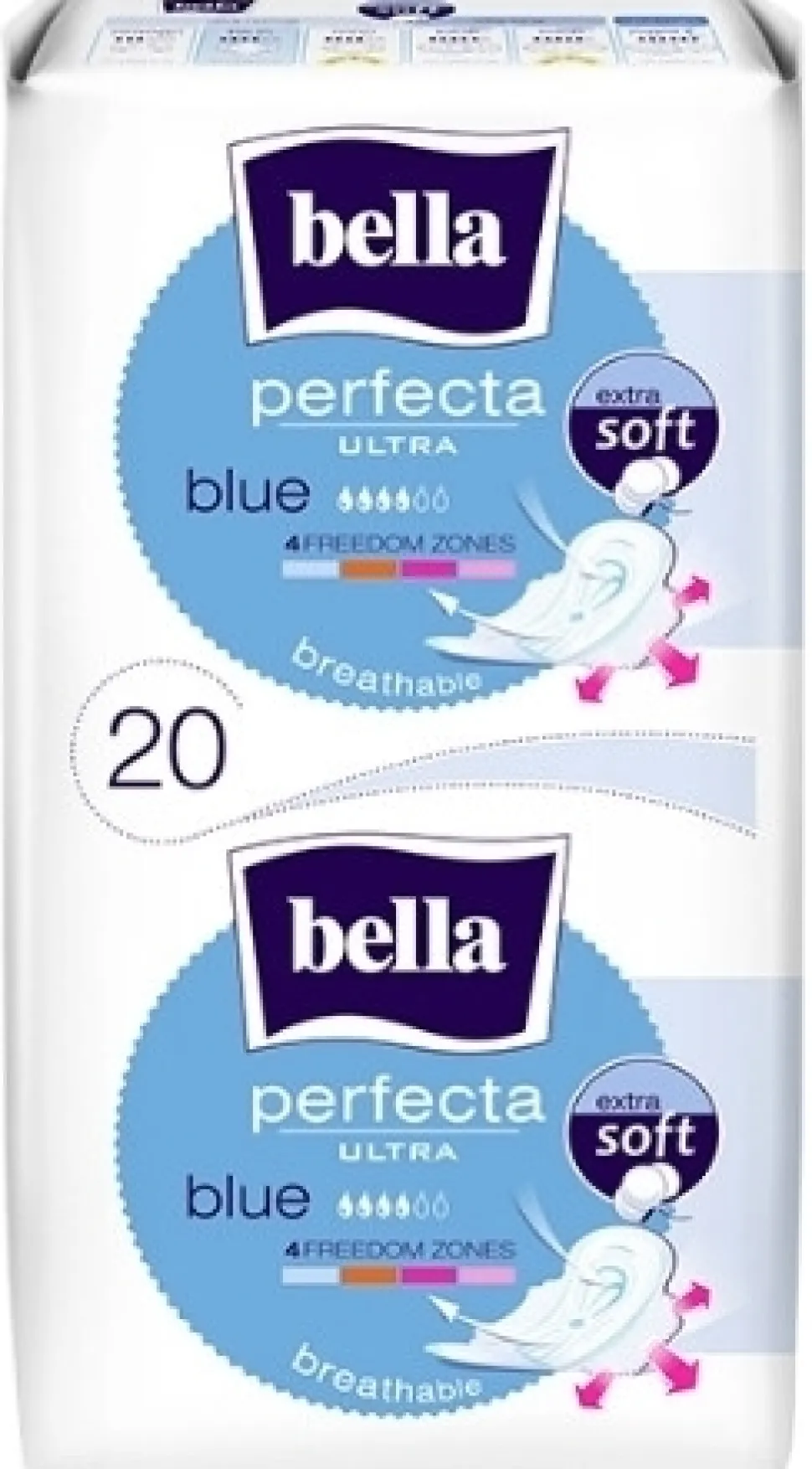 Damenbinden Perfecta Blue Soft Ultra 2x10 St.