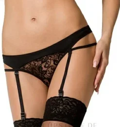 Damenhöschen Farida Thong schwarz
