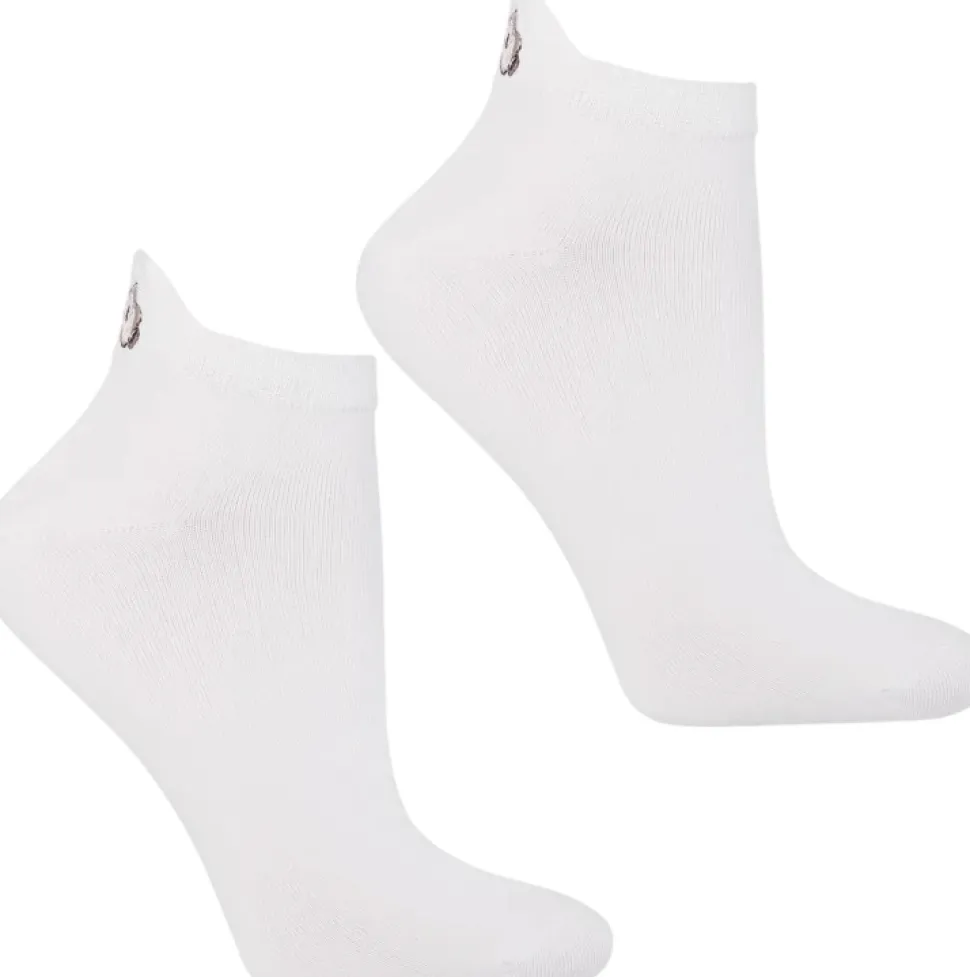 Damen-Kurzsocken mit Ferse und Stickerei, CSD240-154, weiß
