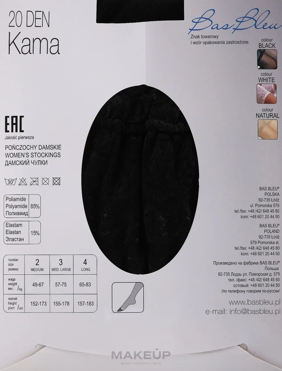 Damenstrümpfe Kama 20 Den schwarz