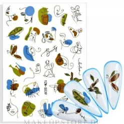 Dekorative Nagelsticker wasserlöslich