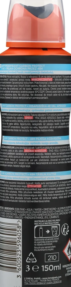 Deospray Antitranspirant Carbon Protect