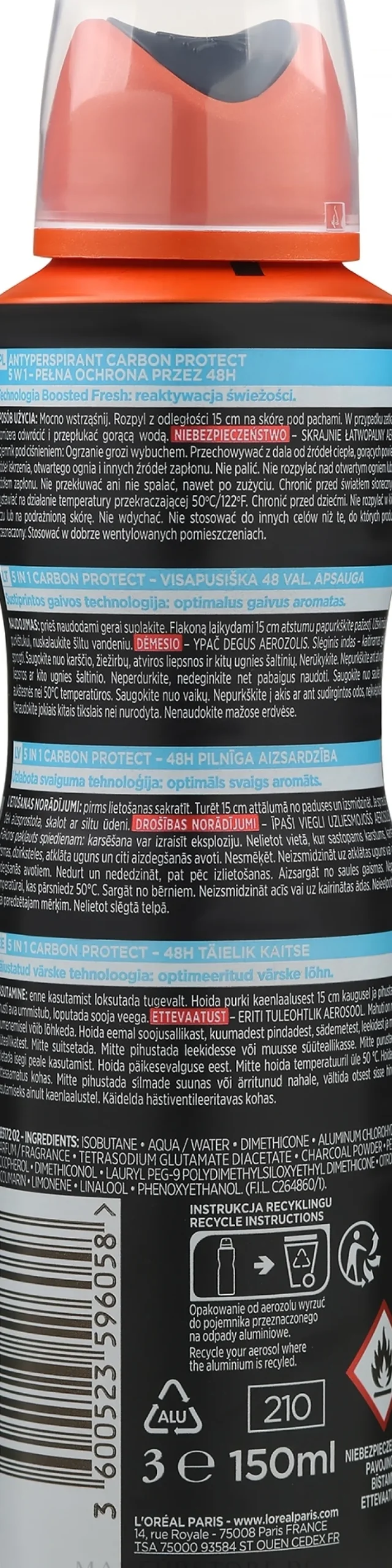 Deospray Antitranspirant Carbon Protect