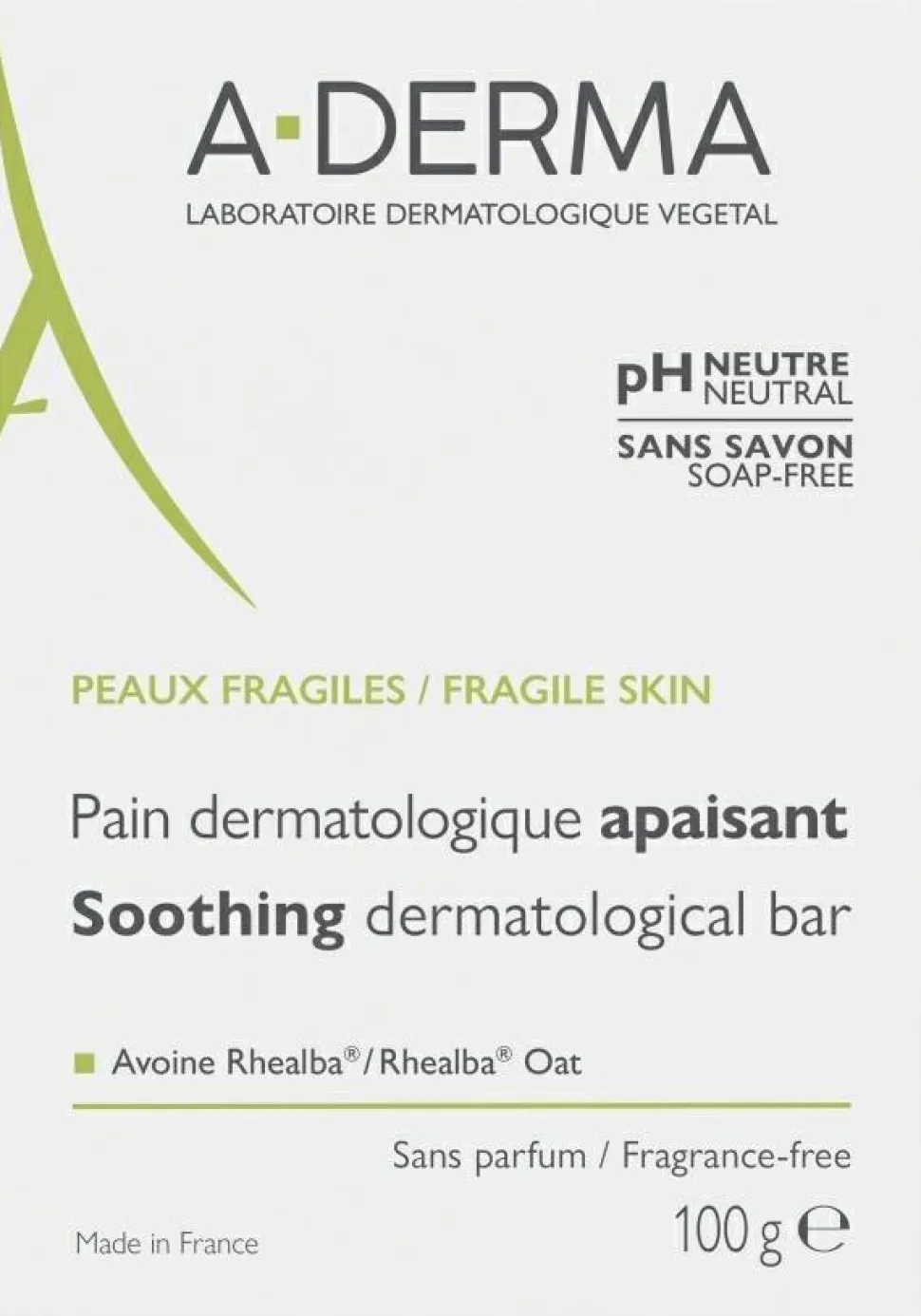Dermatologische Seife mit Hafer für gereizte Haut
