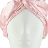 Doppelseitiger Satin-Haartturban rosa