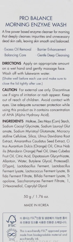 Dr.Ceuracle Pro Balance Morning Enzyme Wash