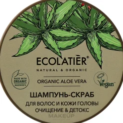Entgiftendes Haar- und Kopfhaut-Peelingshampoo mit Bio-Aloe-Vera-Extrakt, Babassuöl und Vitaminen