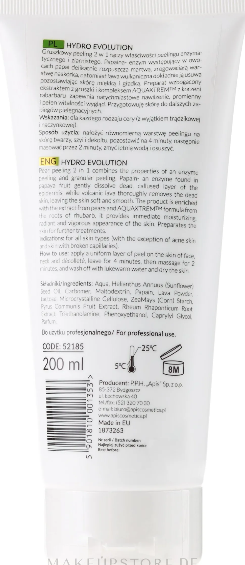 Enzym-Peeling für das Gesicht mit vulkanischer Lava