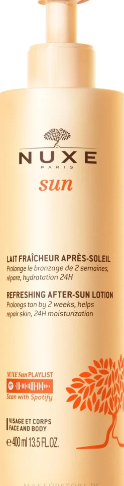Erfrischende After-Sun-Milch für Gesicht und Körper mit aquatischen und sonnigen Blumen