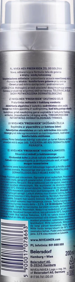 Erfrischendes Rasiergel mit Minze und Kaktuswasser