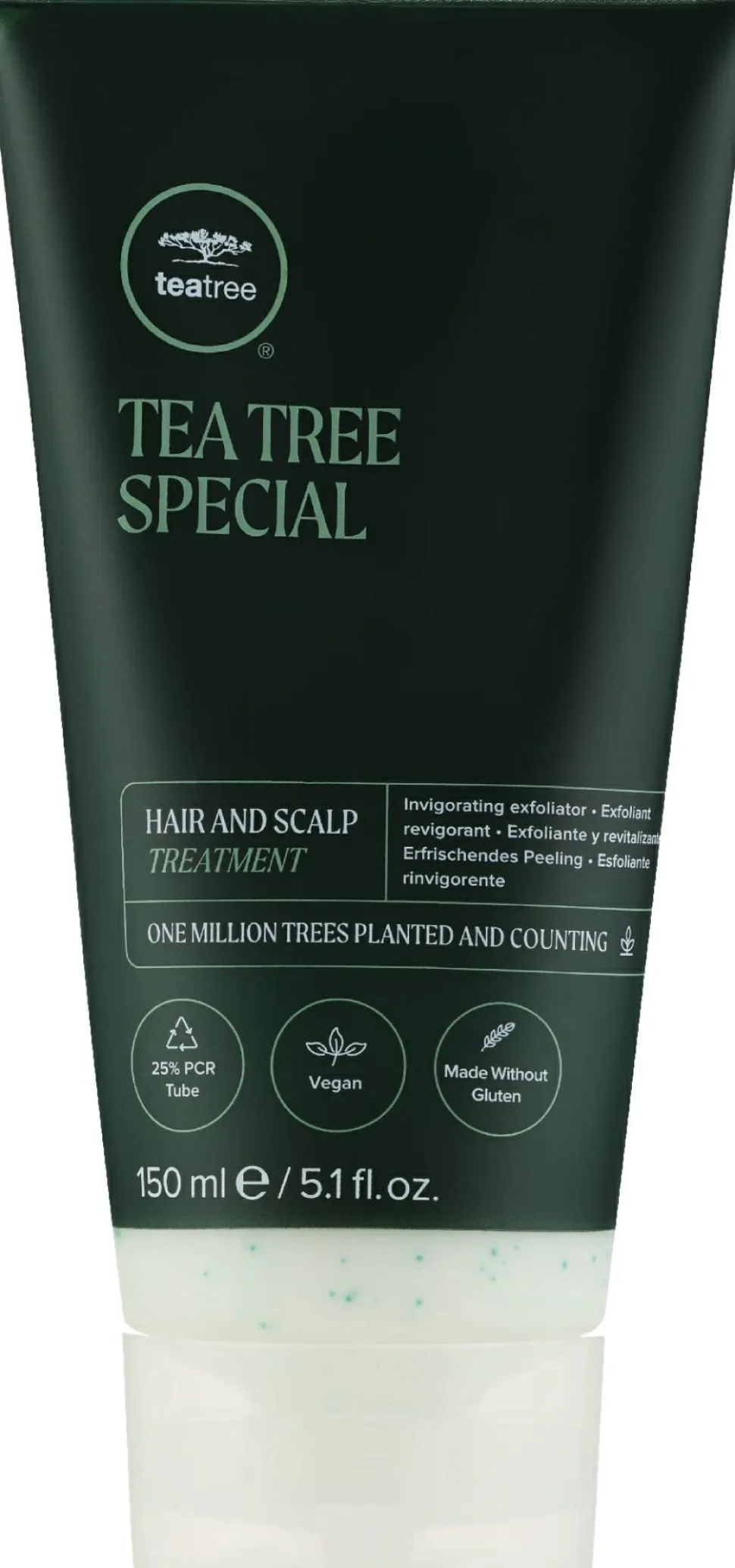 Erfrischendes und wohltuendes Peeling für Haar und Kopfhaut mit Teebaum