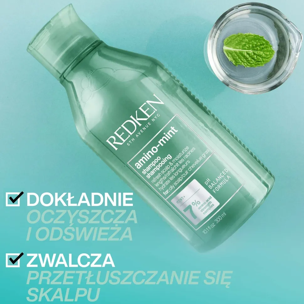 Erfrischendes und feuchtigkeitsspendendes Shampoo für fettige Kopfhaut