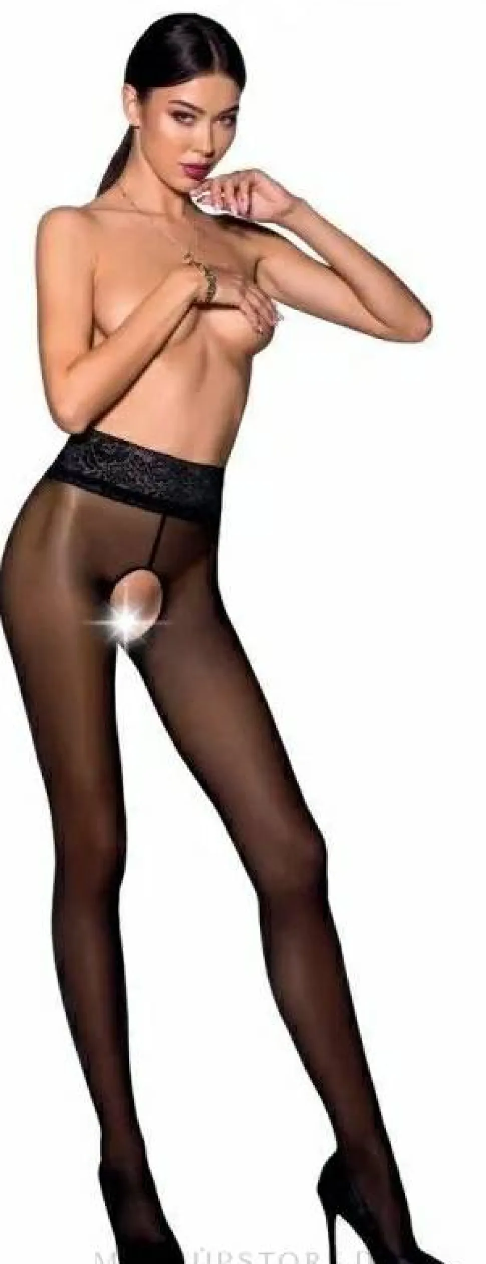 Erotische Strumpfhose 008 30 Den black