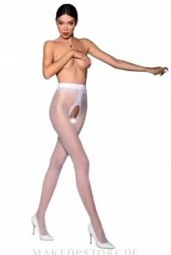 Erotische Strumpfhose mit Ausschnitt Tiopen 007 20 Den bianco