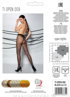 Erotische Strumpfhose mit Ausschnitt Tiopen 009 20 Den black