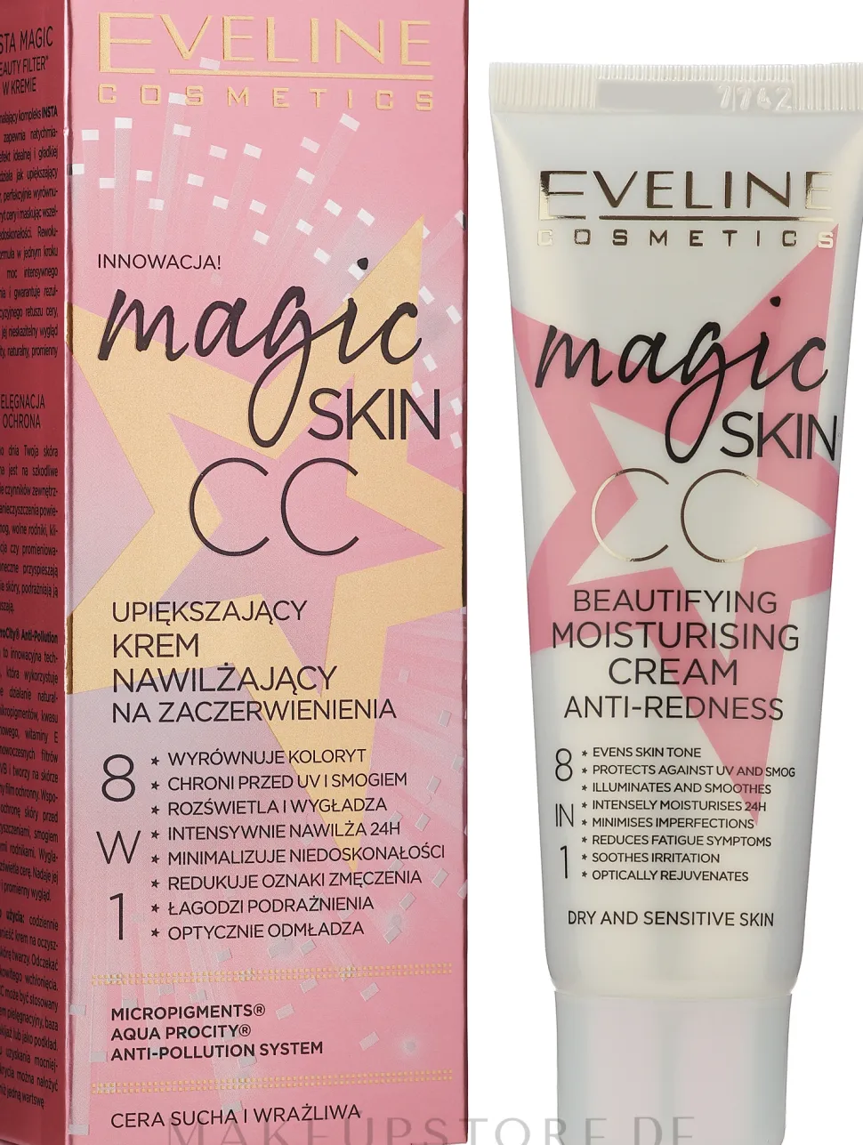 Eveline Cosmetics Magic Skin CC Moisturising Cream Anti-Redness