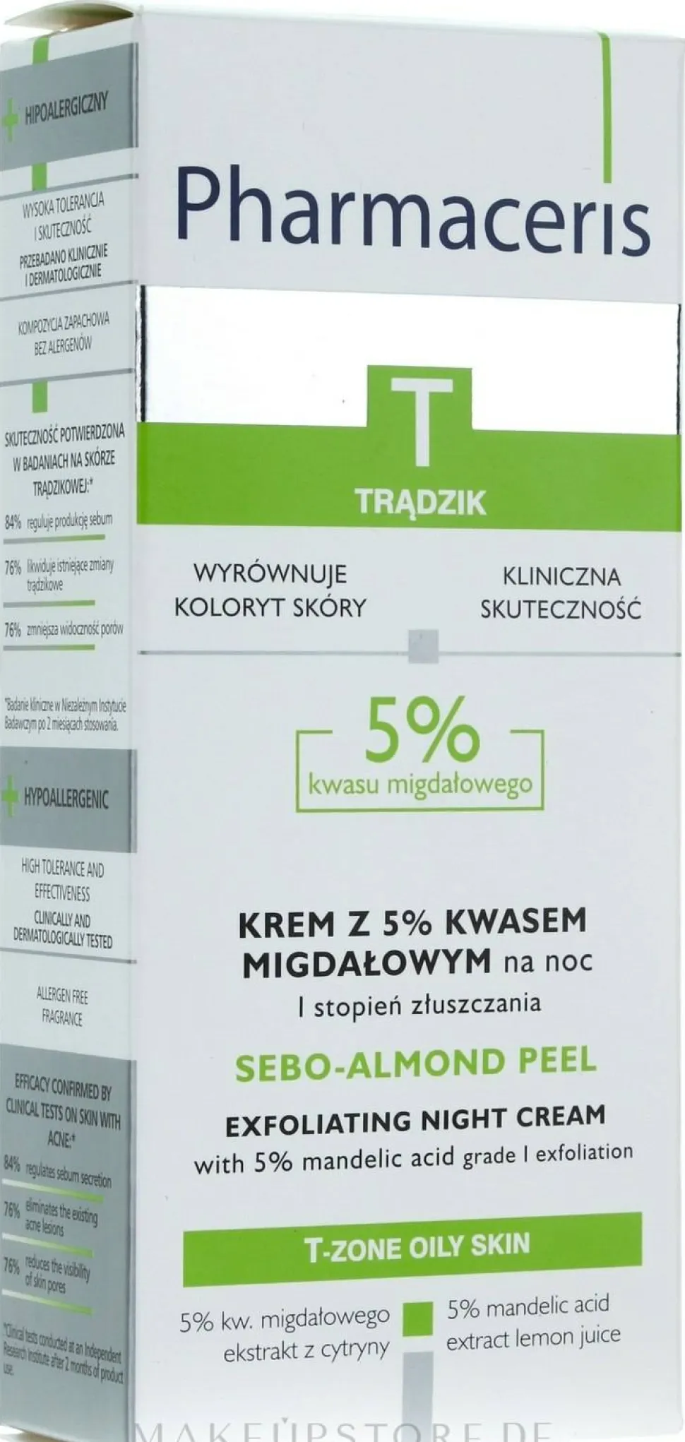 Exfolierende Nachtcreme mit 5% Mandelsäure