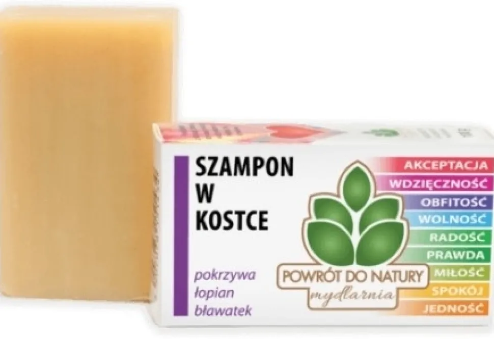 Festes Shampoo mit Brennnessel, Klette und Kornblume