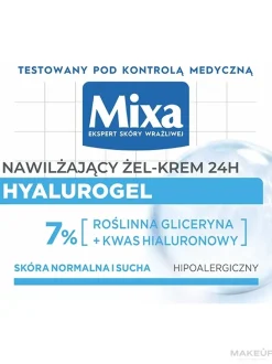 Feuchtigkeitsspendende Gel-Gesichtscreme mit Hyaluronsäure und Glycerin