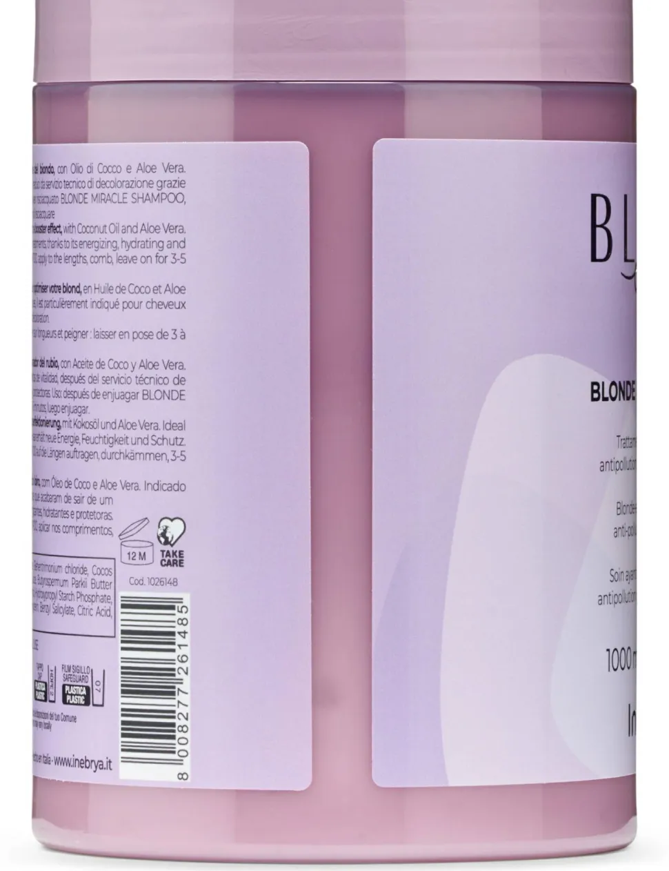 Feuchtigkeitsspendende und energetisierende Maske mit Kokosnussöl und Aloe Vera für glänzendes blondes Haar