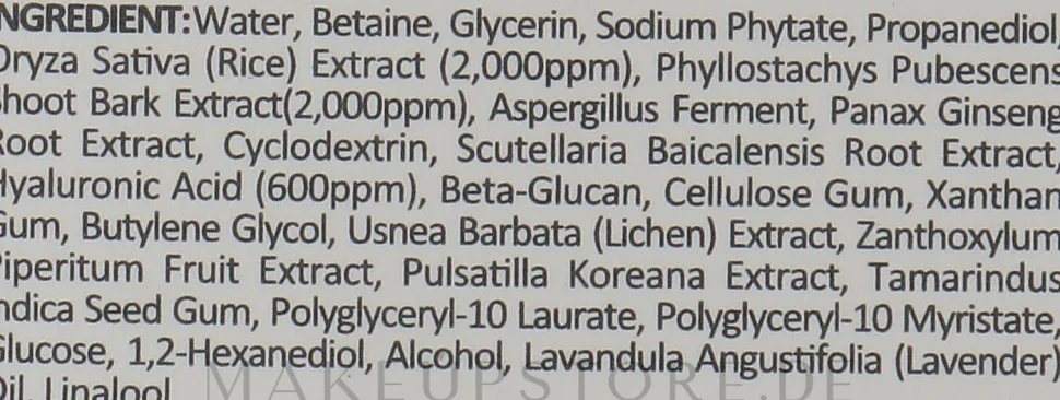 Feuchtigkeitsspendendes Anti-Aging Gesichtstonikum mit Hyaluronsäure und schwarzem Reisextrakt