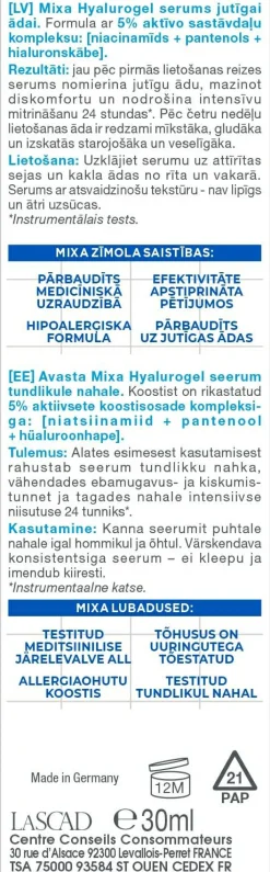 Feuchtigkeitsspendendes Gesichtsserum mit Hyaluronsäure für empfindliche Haut