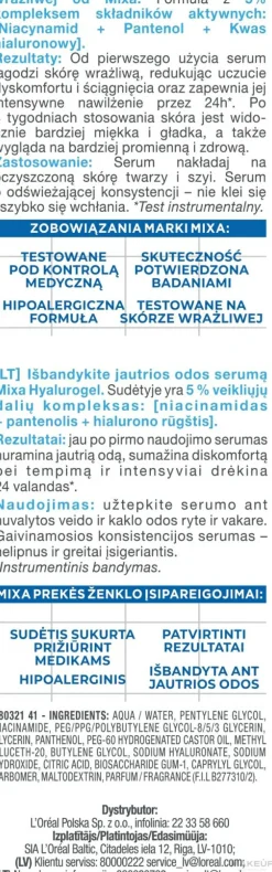 Feuchtigkeitsspendendes Gesichtsserum mit Hyaluronsäure für empfindliche Haut