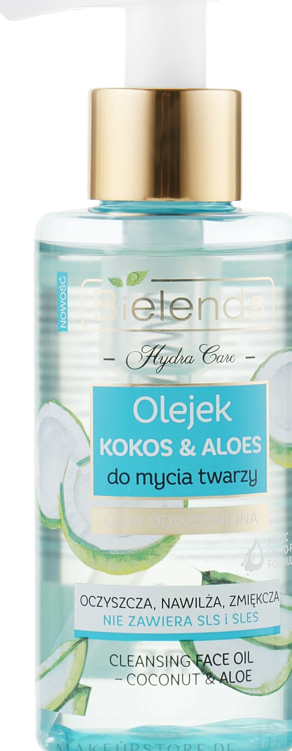 Feuchtigkeitsspendendes Gesichtsreinigungsöl für dehydrierte Haut mit Kokosnuss und Aloe