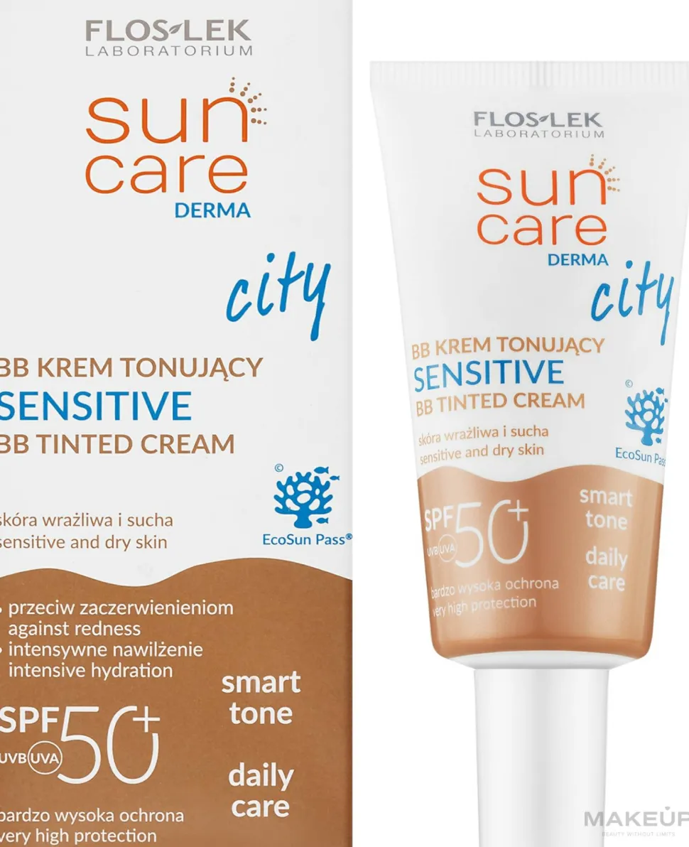 Floslek Sun Care Derma Sensitive BB Tinted Cream SPF 50
