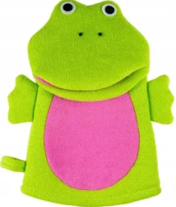 Frottee-Waschhandschuh für die Körperwäsche von Kindern 'Frosch'