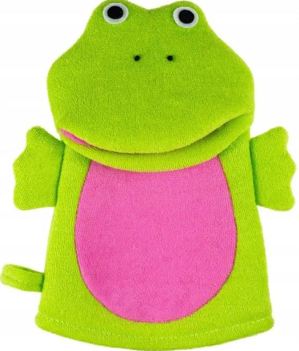 Frottee-Waschhandschuh für die Körperwäsche von Kindern 'Frosch'