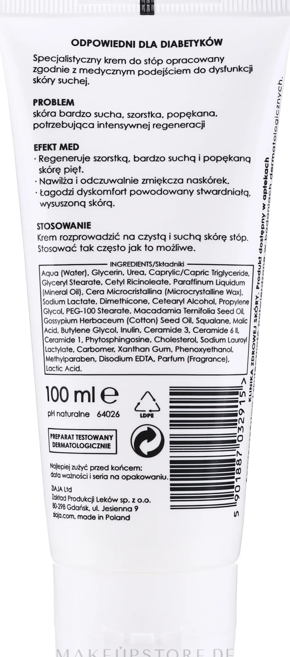 Fußcreme mit 15% Urea