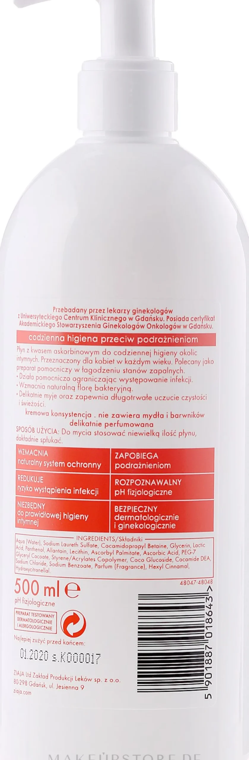 Gel für die Intimhygiene mit Ascorbinsäure