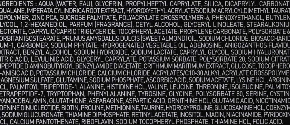 Gel-Creme zur Faltenkorrektur für gemischte bis fettige Gesichtshaut mit Zink, Tripeptid, Hyaluronsäure und Meeres-Christe