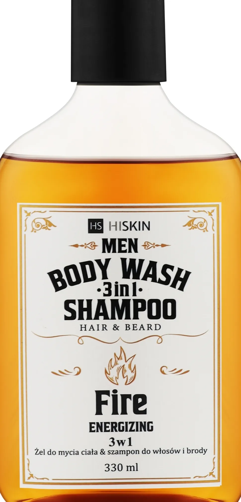 Gel-Shampoo zum Waschen von Körper, Haar und Bart Fire