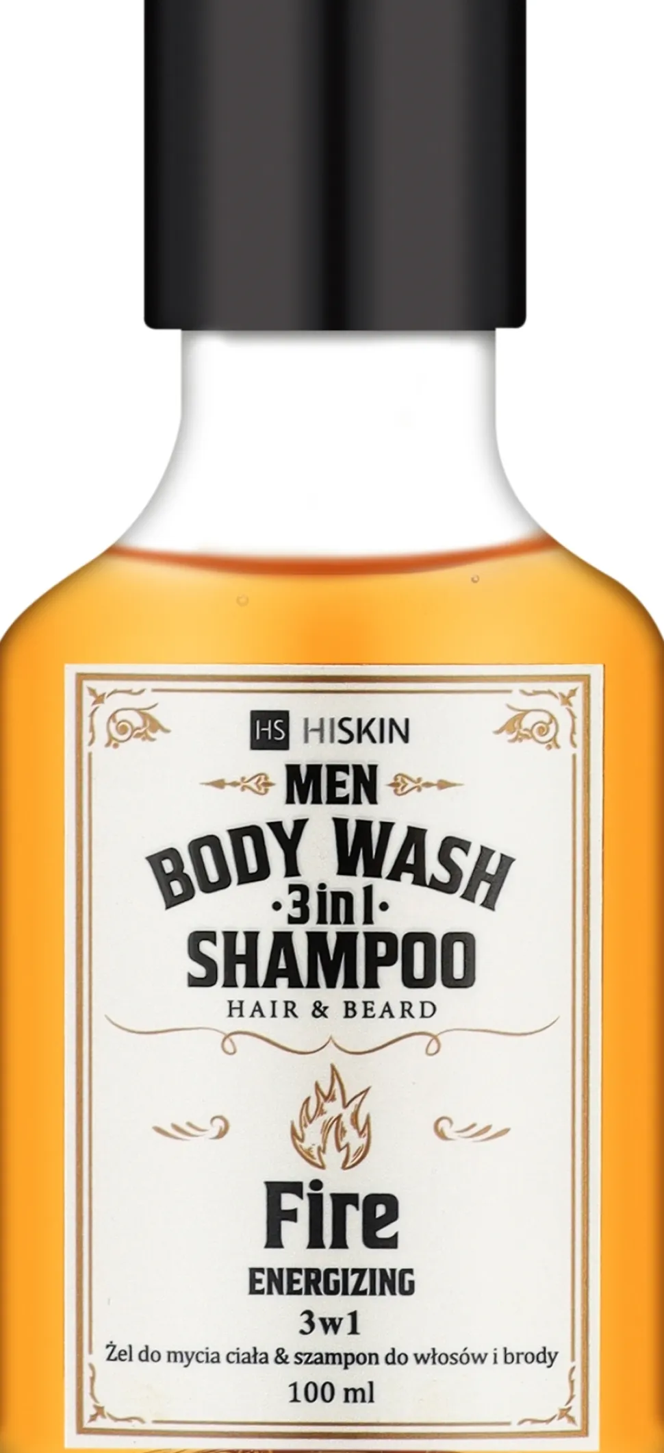 Gel-Shampoo zum Waschen von Körper, Haar und Bart Fire