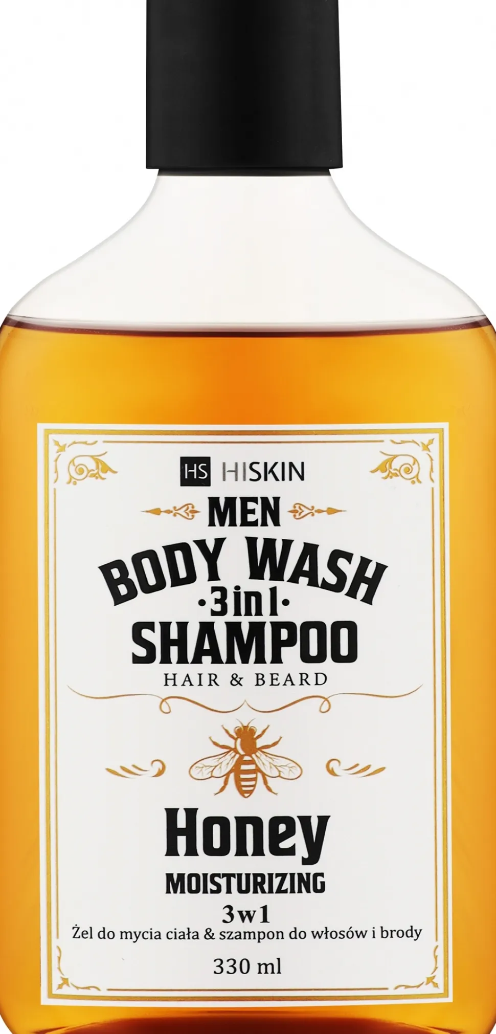 Gel-Shampoo zum Waschen von Körper, Haar und Bart Honey
