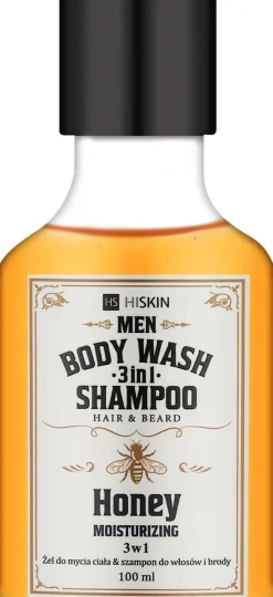 Gel-Shampoo zum Waschen von Körper, Haar und Bart Honey
