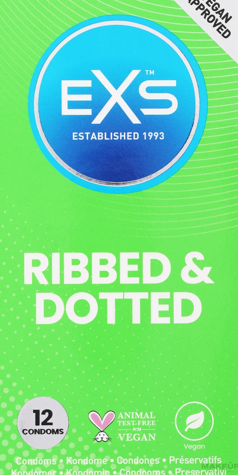 Gerippte Kondome mit Punkten 12 St.