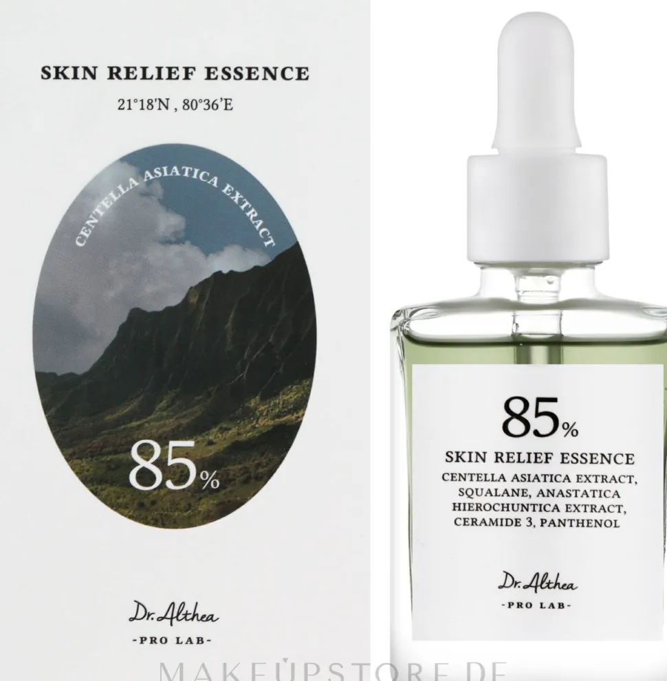 Gesichtsessenz gegen Rosacea mit 85% Centella