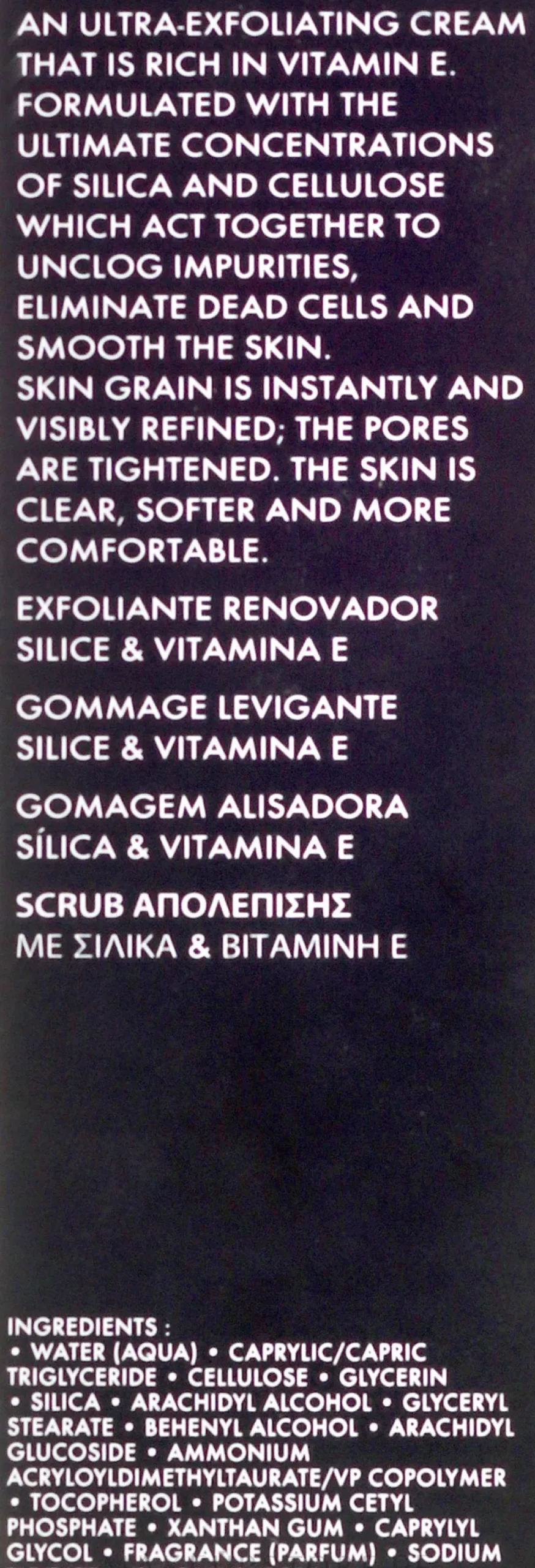 Gesichtspeeling mit Kieselsäure und Vitamin E