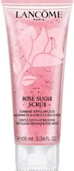 Gesichtspeeling mit Zucker und Rosenwasser