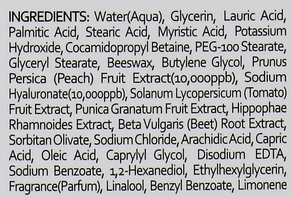 Gesichtsreinigungsschaum mit Hyaluronsäure und Pfirsich
