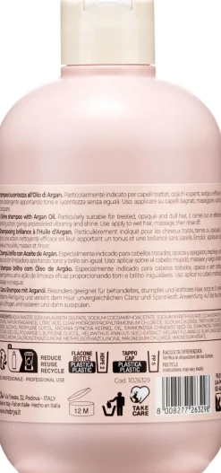Glanz-Shampoo für behandeltes, glanzloses, stumpfes Haar mit Arganöl