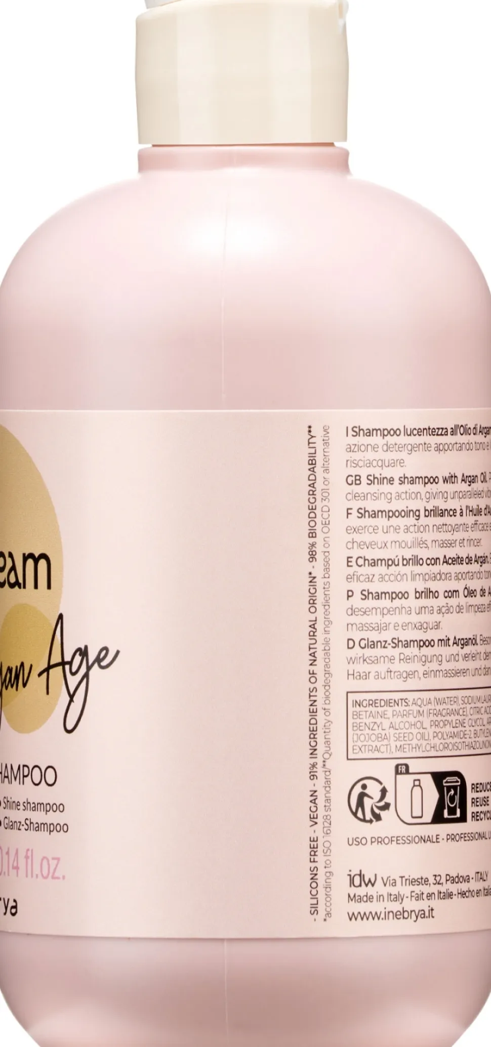 Glanz-Shampoo für behandeltes, glanzloses, stumpfes Haar mit Arganöl