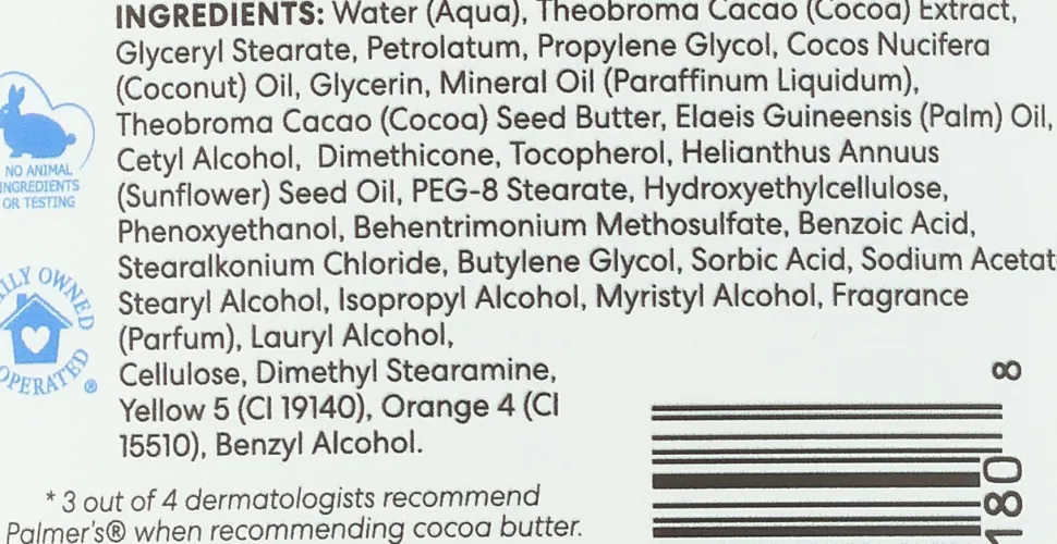 Glättende Körperlotion mit Kakaobutter und Vitamin E