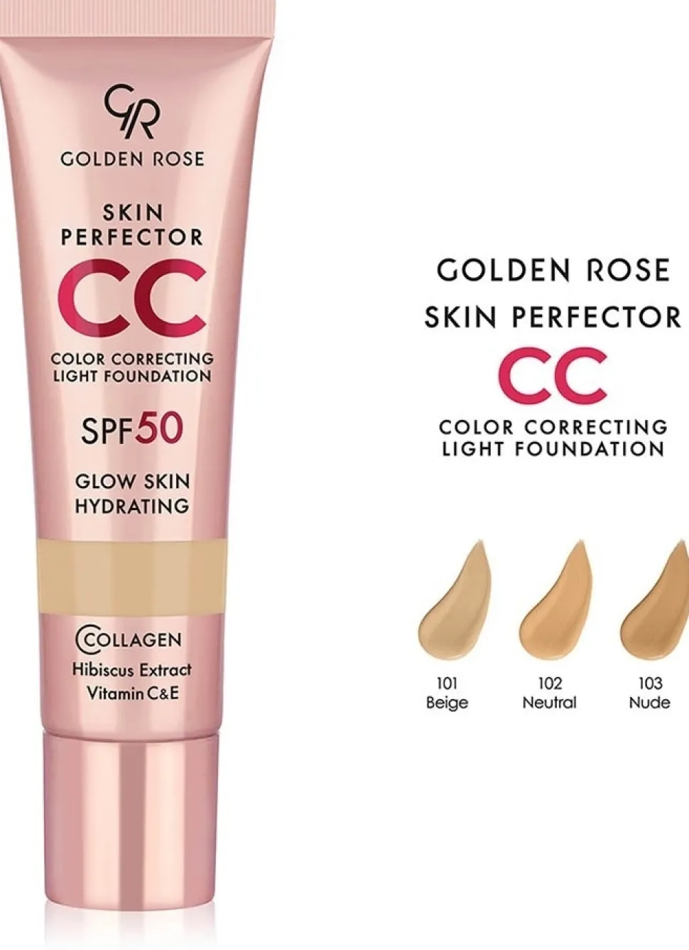 Golden Rose Skin Perfector CC Color Correcting Light Foundation