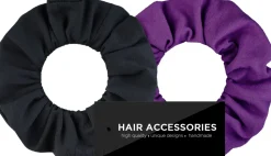 Haargummi-Set schwarz und violett 2 St.