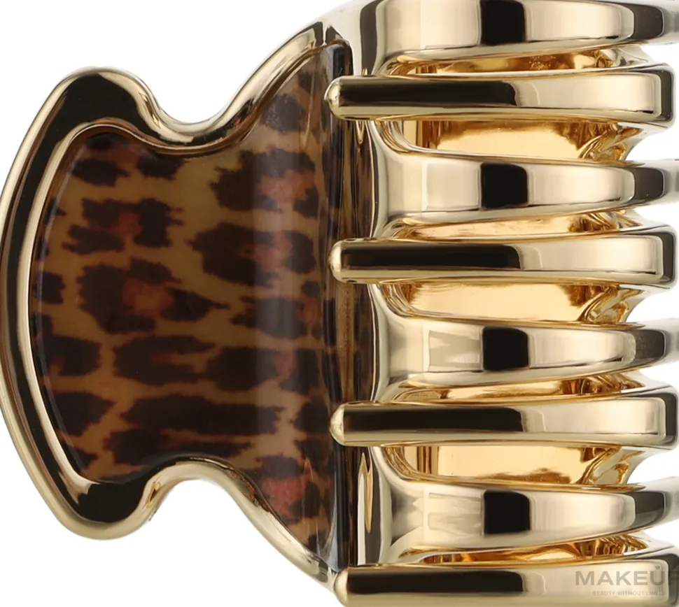 Haarspange Krabbe JG29107 MAC, gold mit Leopardenmuster