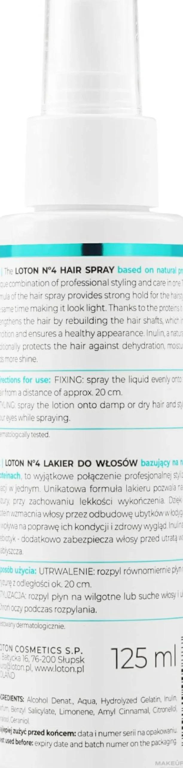 Haarspray für mehr Elastizität, stärkt und baut das Haar
